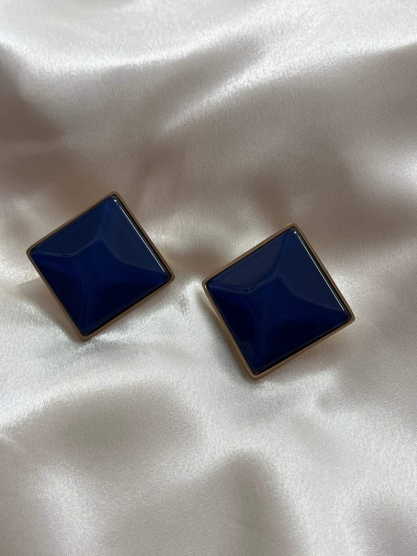 Steel Square Earrings