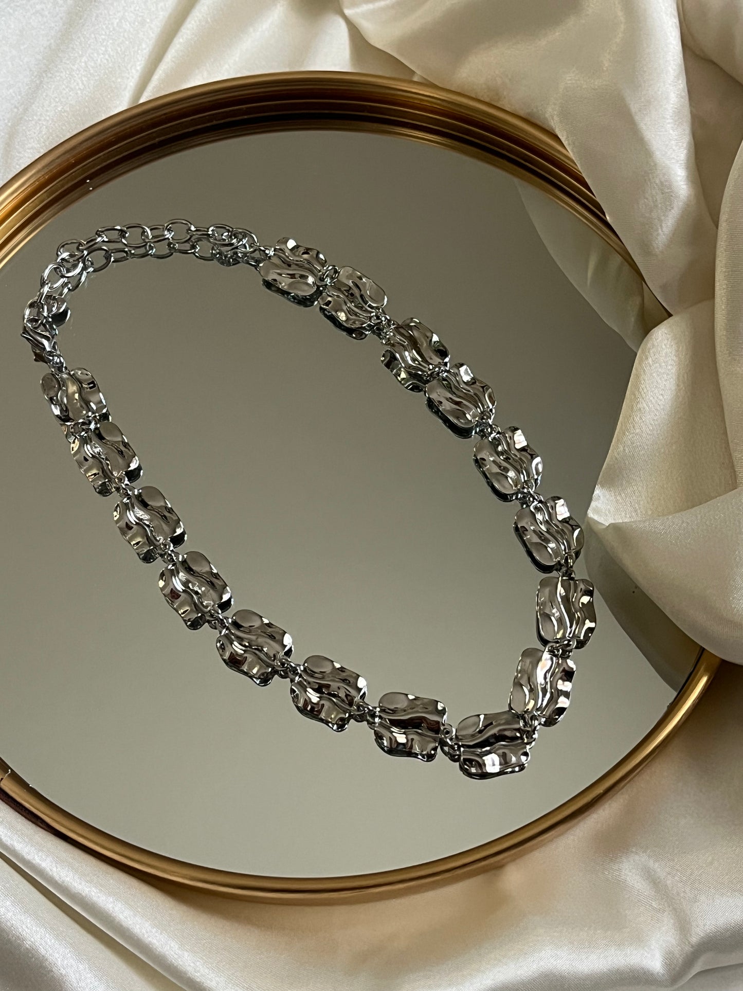 'Foil Papers' Steel Chain Necklace