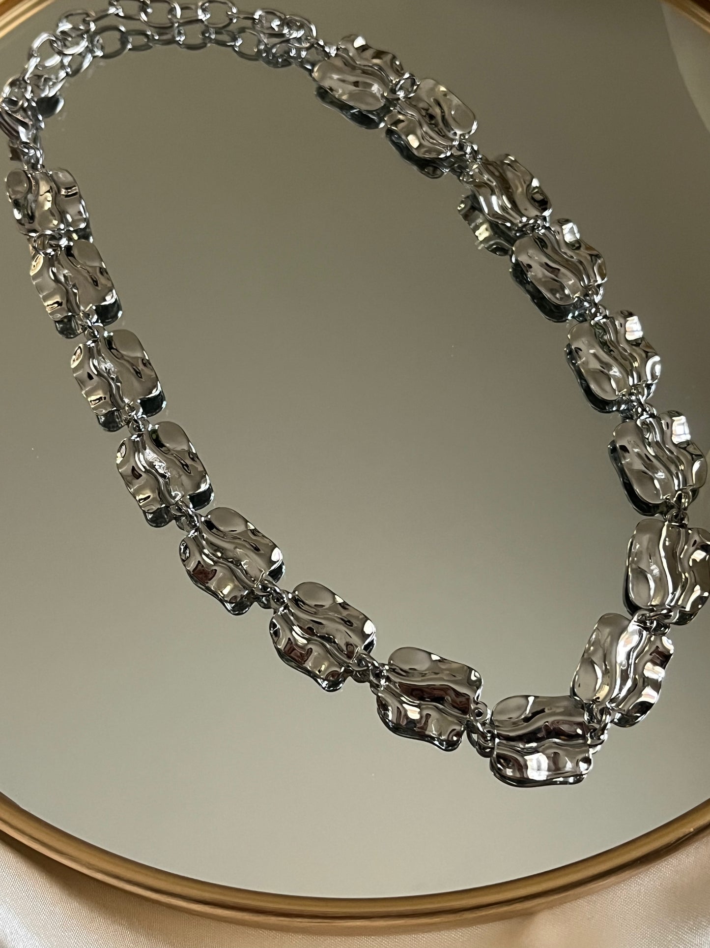 'Foil Papers' Steel Chain Necklace