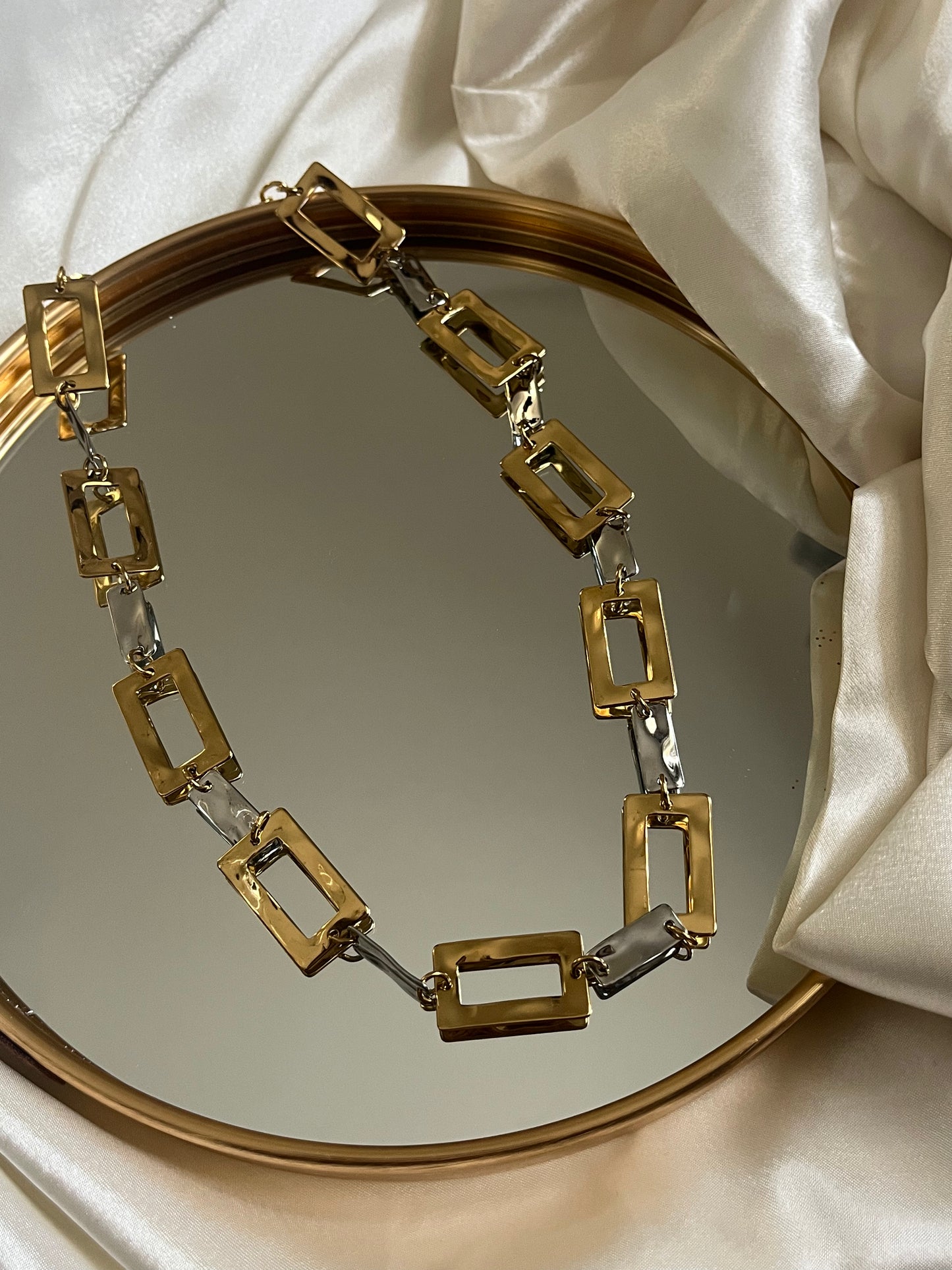 'Antonia' Steel Chain Necklace