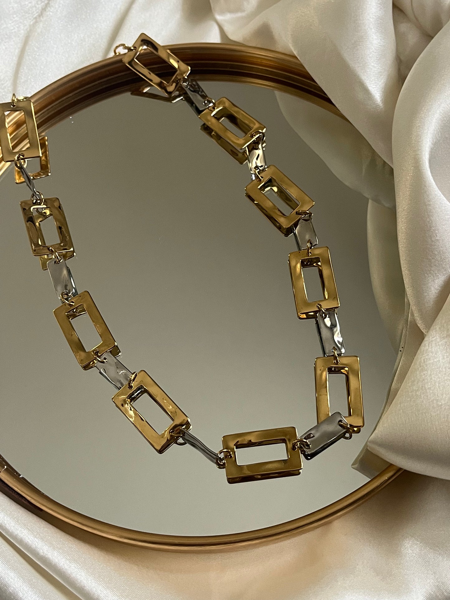 'Antonia' Steel Chain Necklace