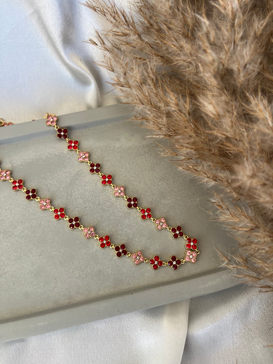 Κολιέ Ατσάλινο Ριβιέρα με Ζιργκόν Τριφύλλι 'Gabriella'