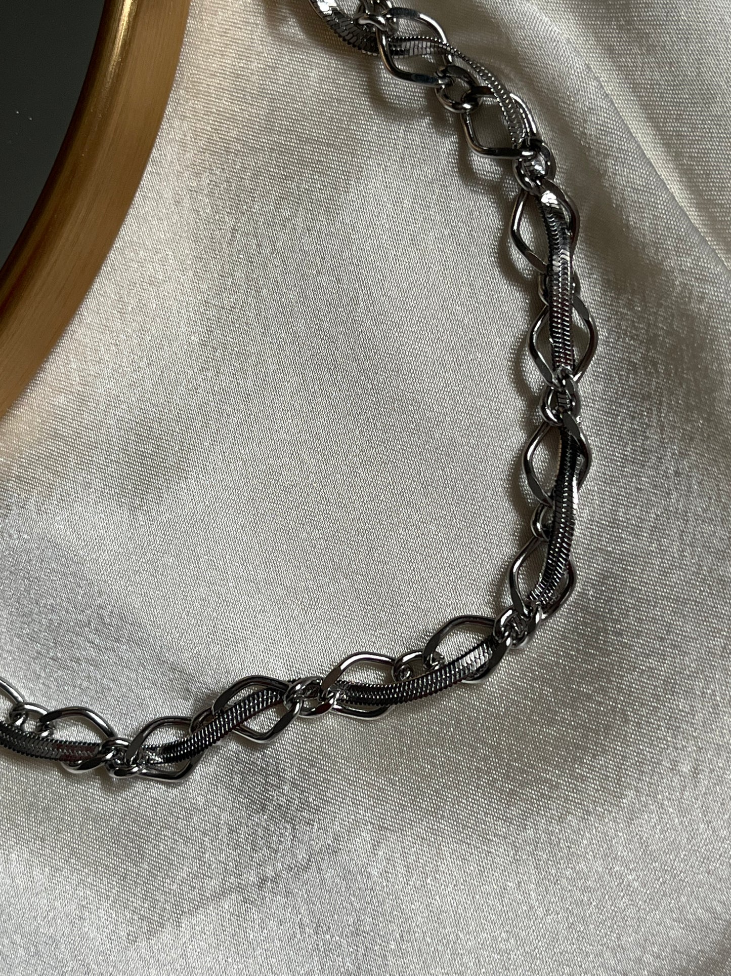 Steel Snake Chain Necklace 'Thorns'