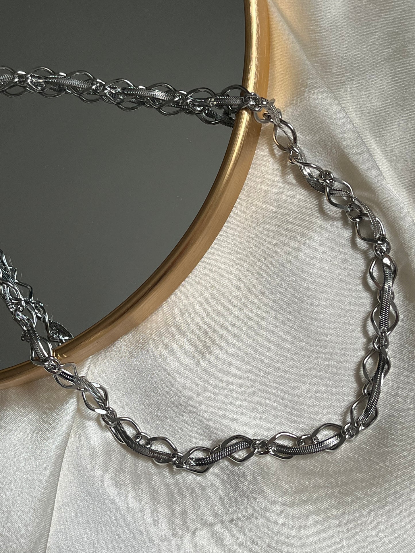 Steel Snake Chain Necklace 'Thorns'