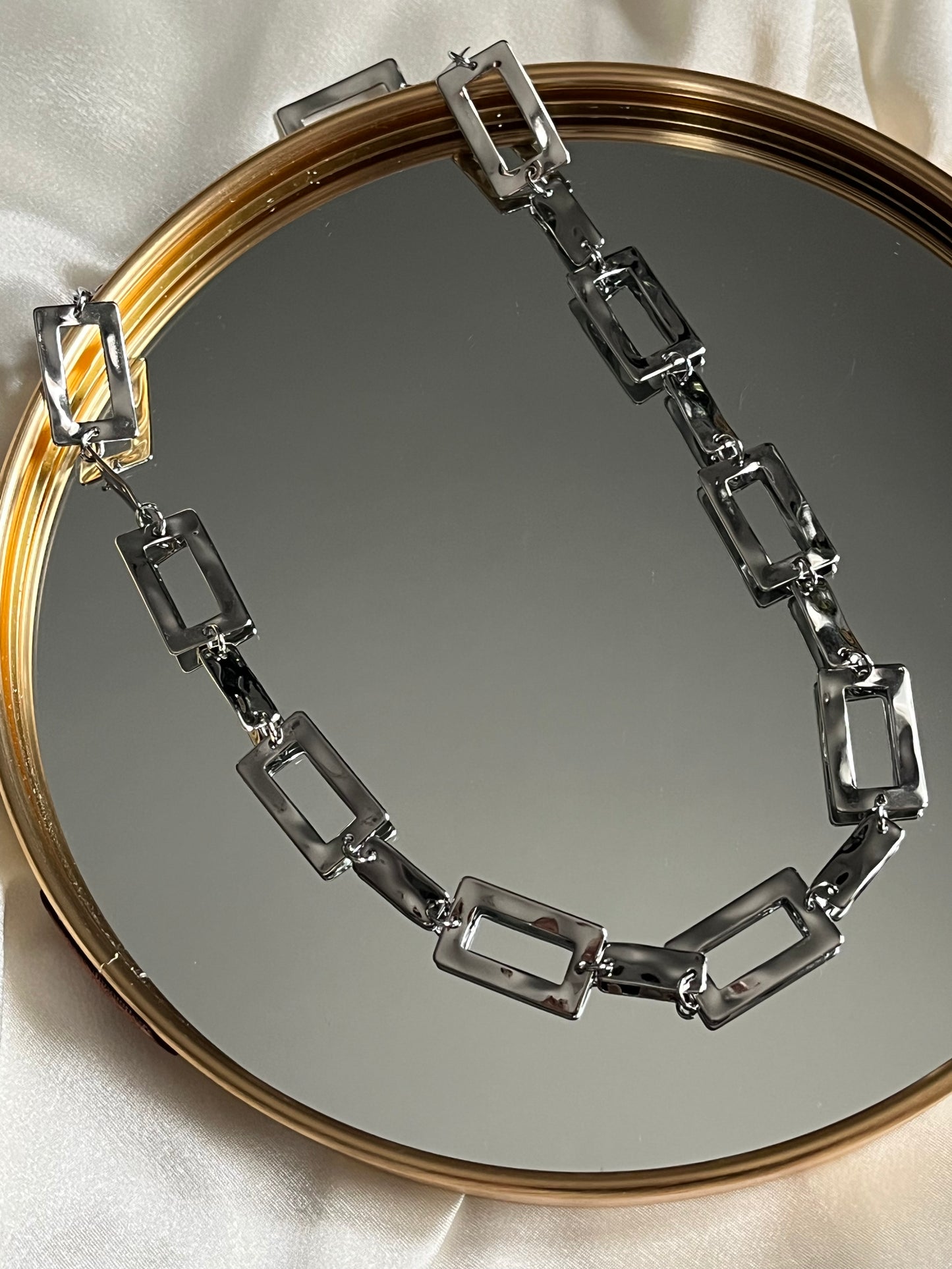 'Antonia' Steel Chain Necklace