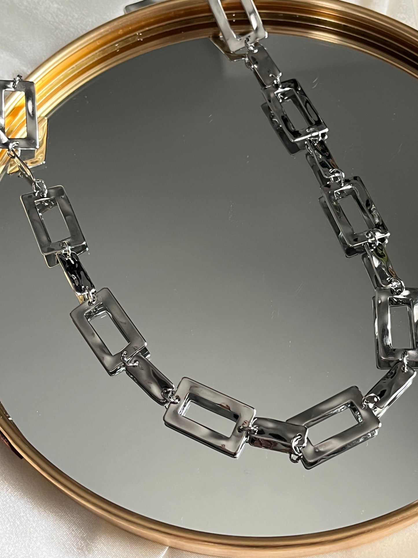 'Antonia' Steel Chain Necklace