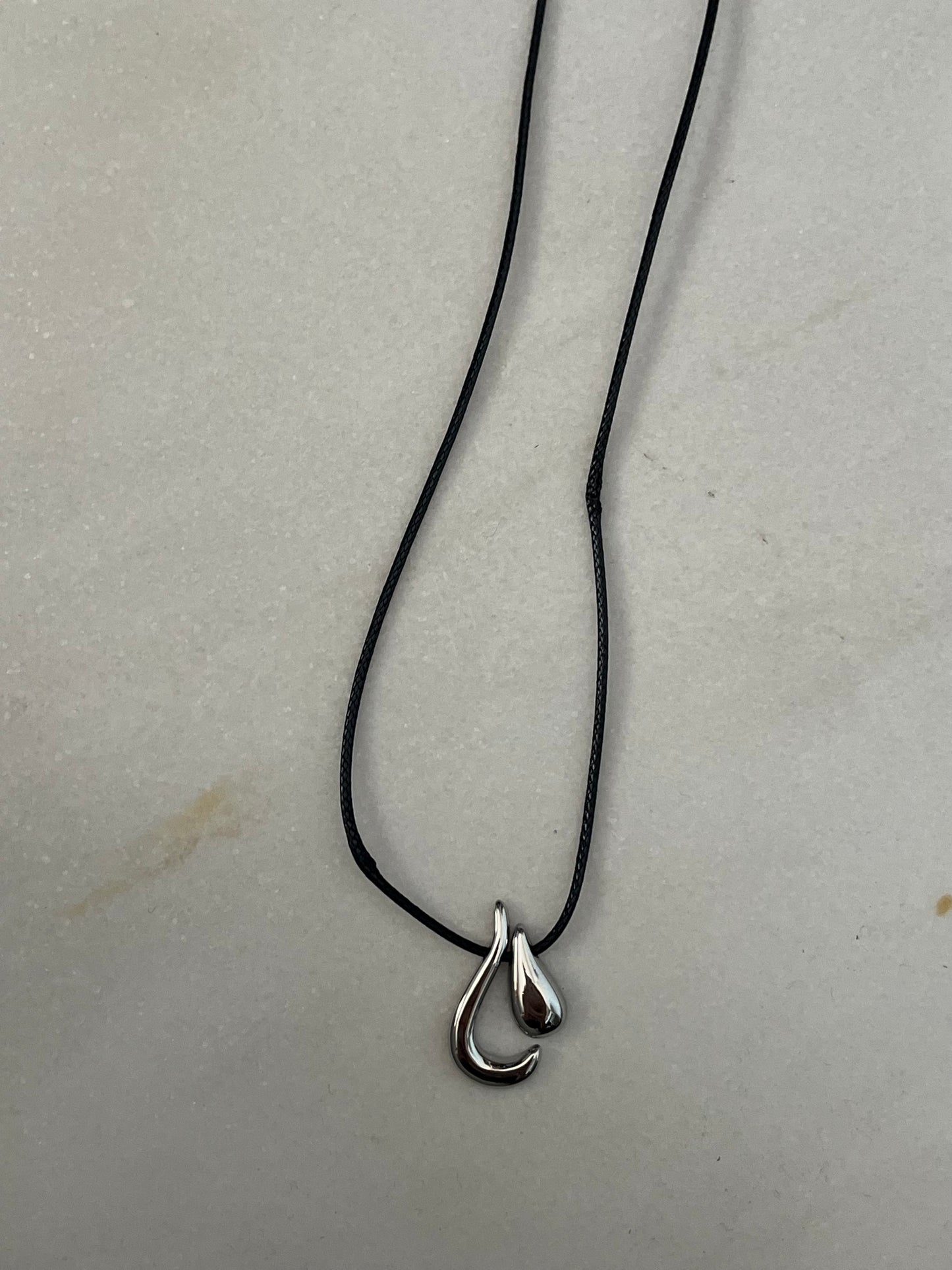 'Drop' Steel Cord Necklace