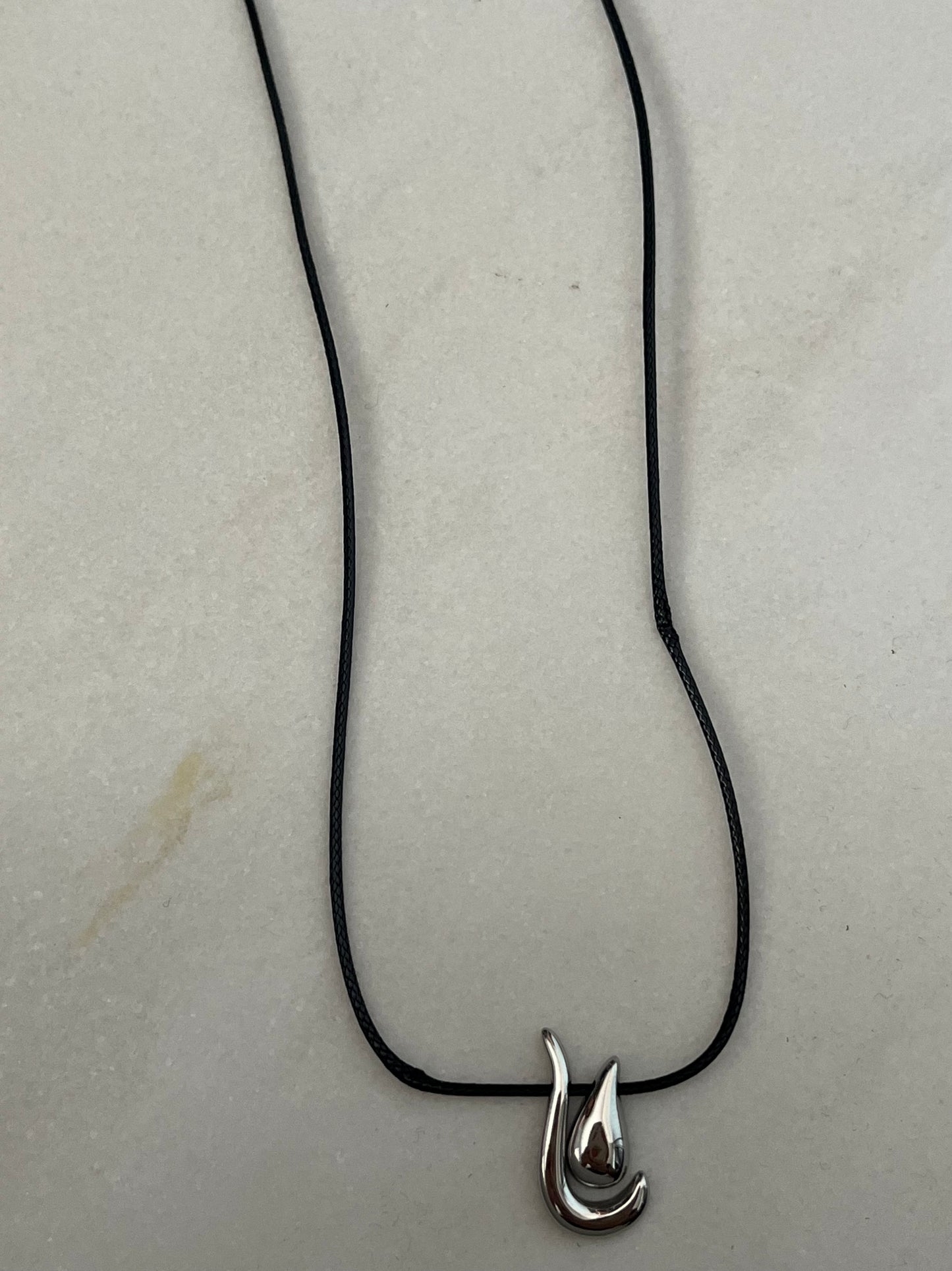'Drop' Steel Cord Necklace