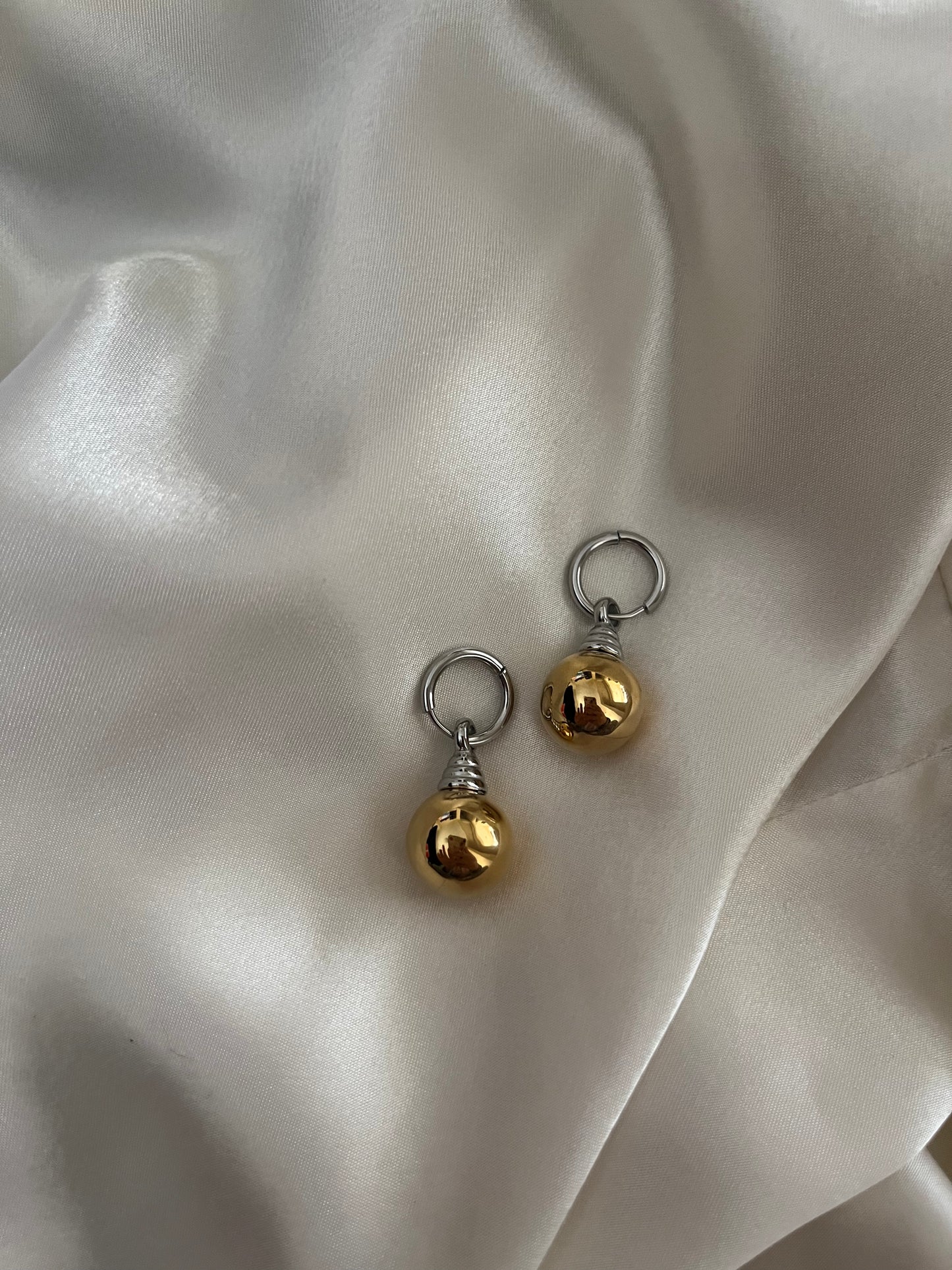 'Penny' Steel Hoop Earrings