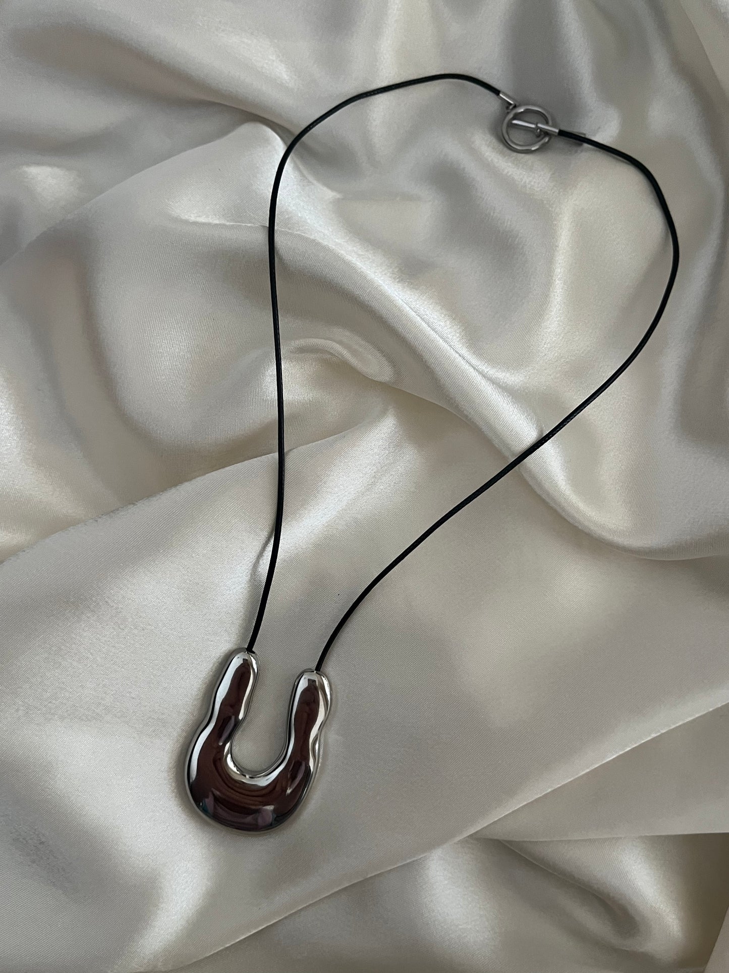 'Petal' Steel Cord Necklace