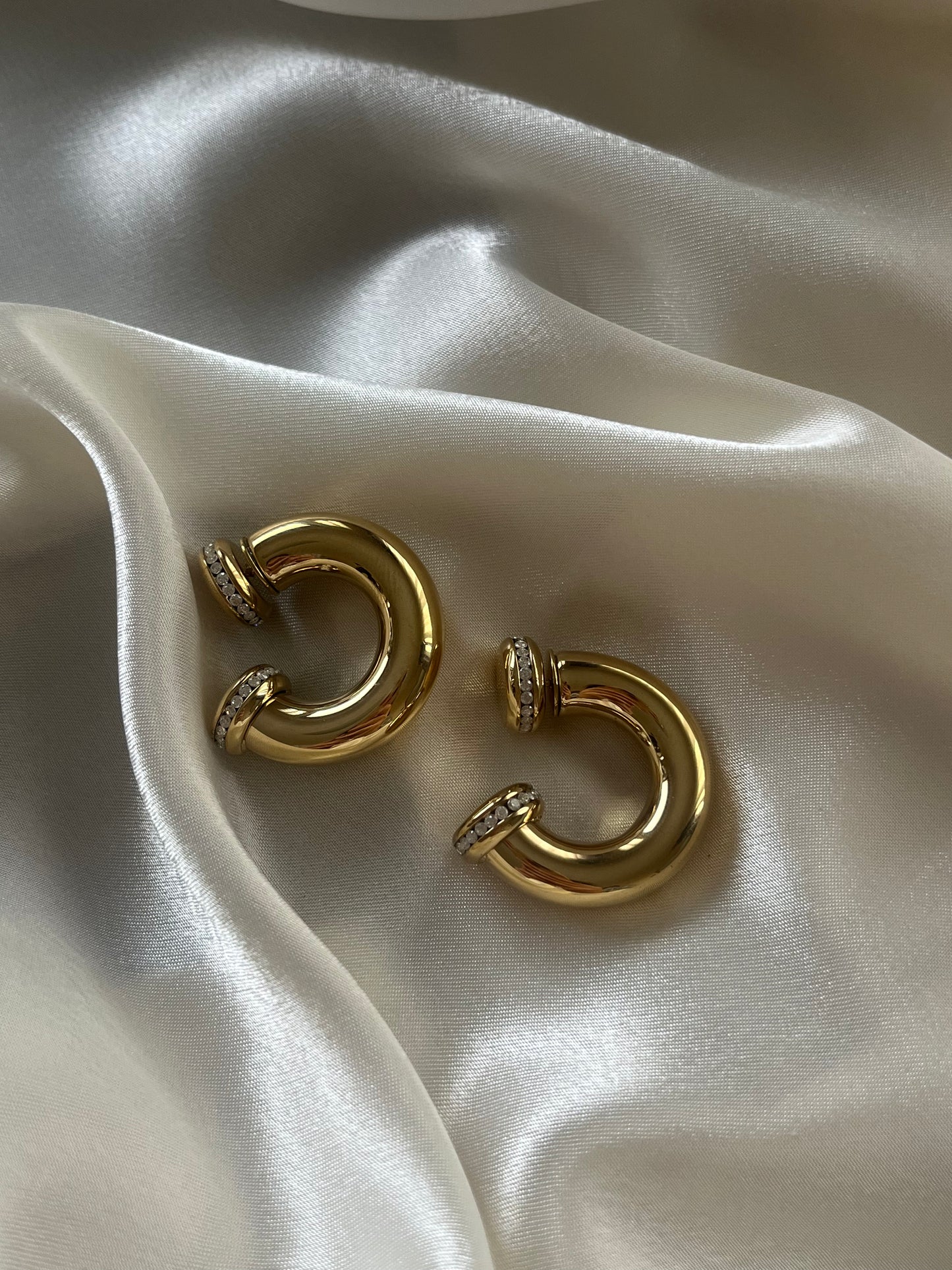 'Nicole' Steel Hoop Earrings