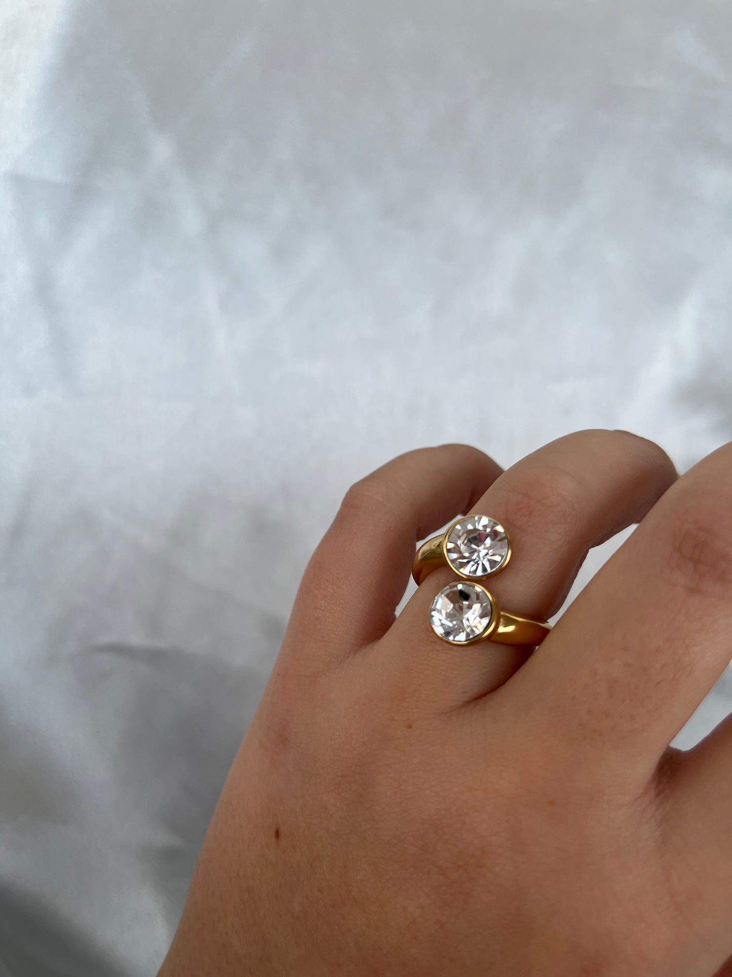 Δαχτυλίδι Ατσάλινο με Ζιργκόν 'Soulmates'