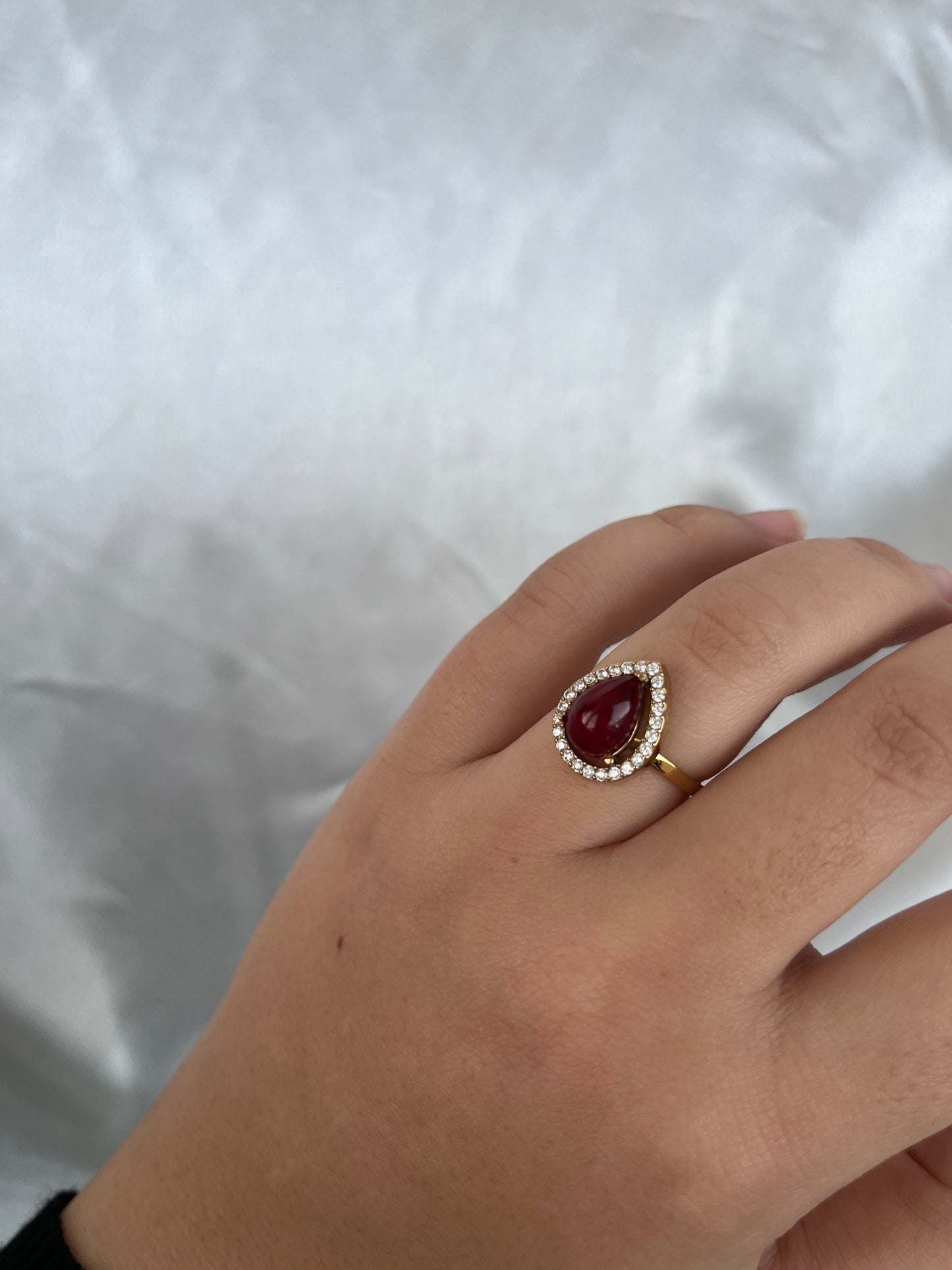 Δαχτυλίδι Ατσάλινο Μονόπετρο Ροζέτα με Ζιργκόν 'Spicy Luxe'