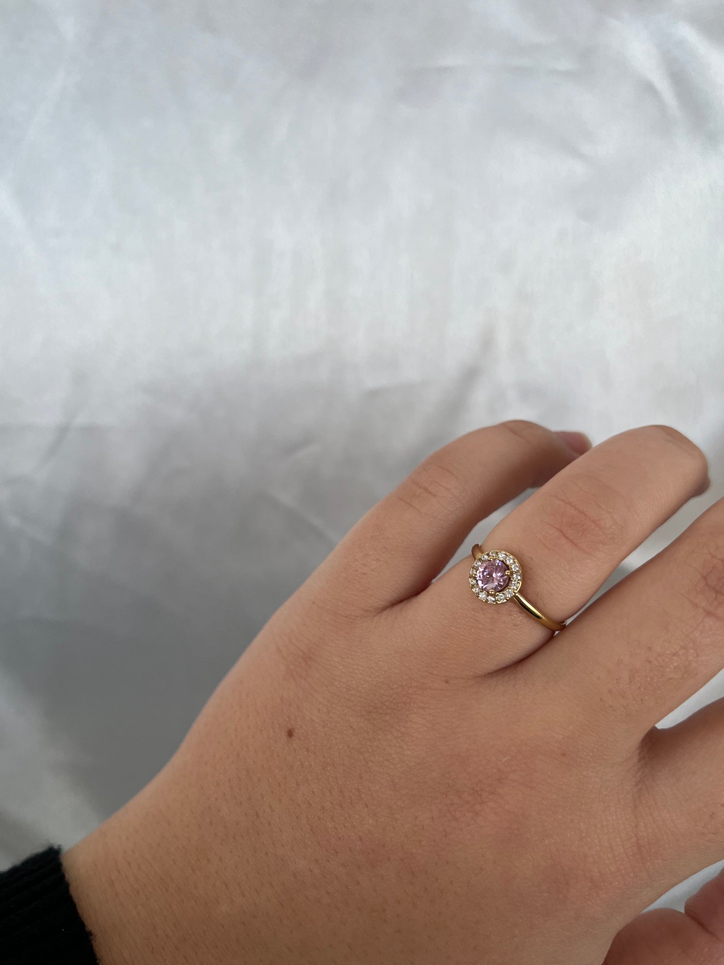 Δαχτυλίδι Ατσάλινο Μονόπετρο Ροζέτα 'Promise Ring'