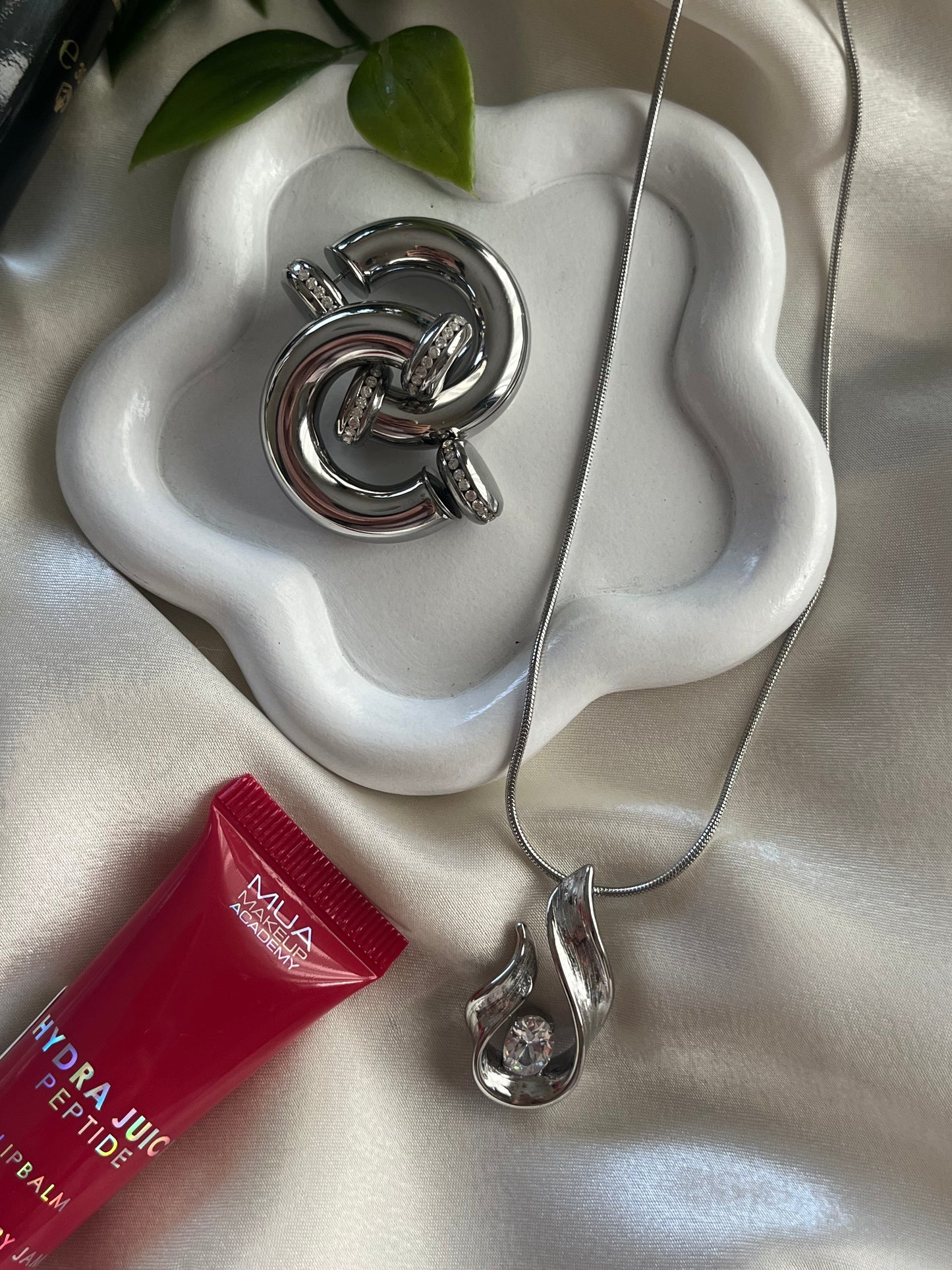 Steel Necklace with Zircon 'Lydia'