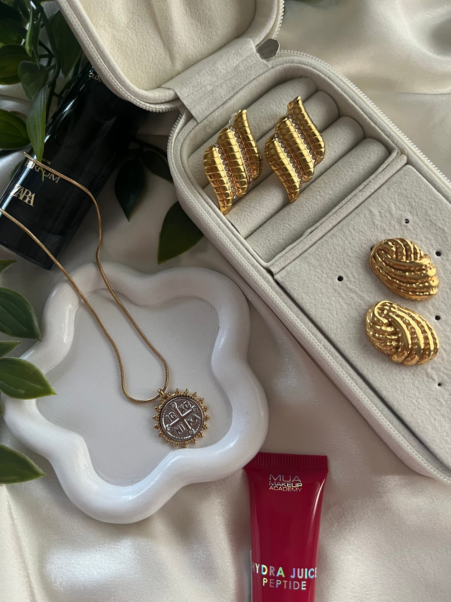 Constantine Steel Necklace with Zirconia