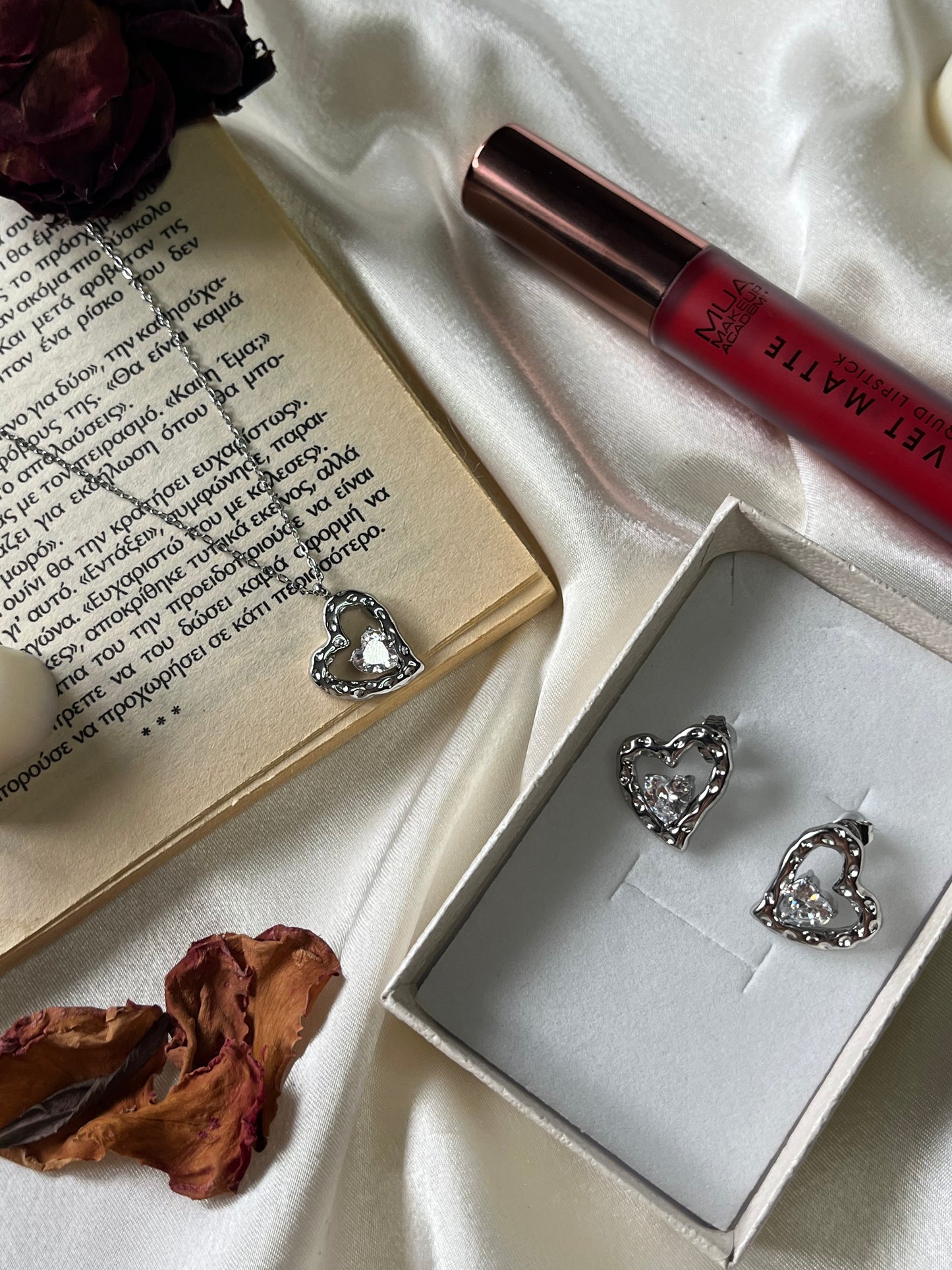 Steel Necklace with Zircon 'Promise'