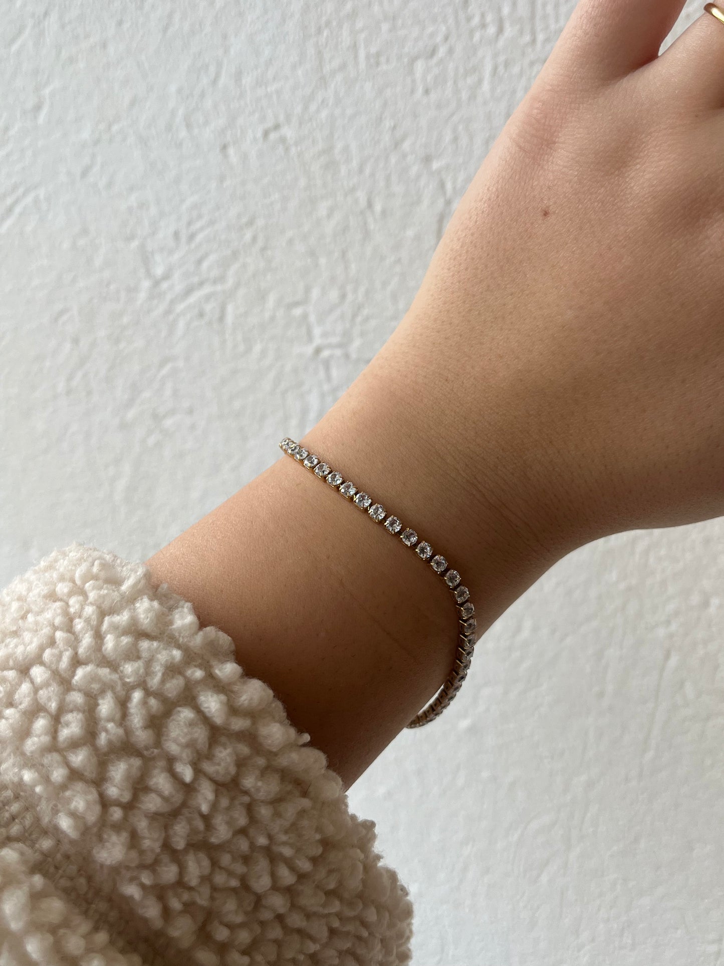 Βραχιόλι Ατσάλινο Ριβιέρα με Ζιργκόν 'Agatha'