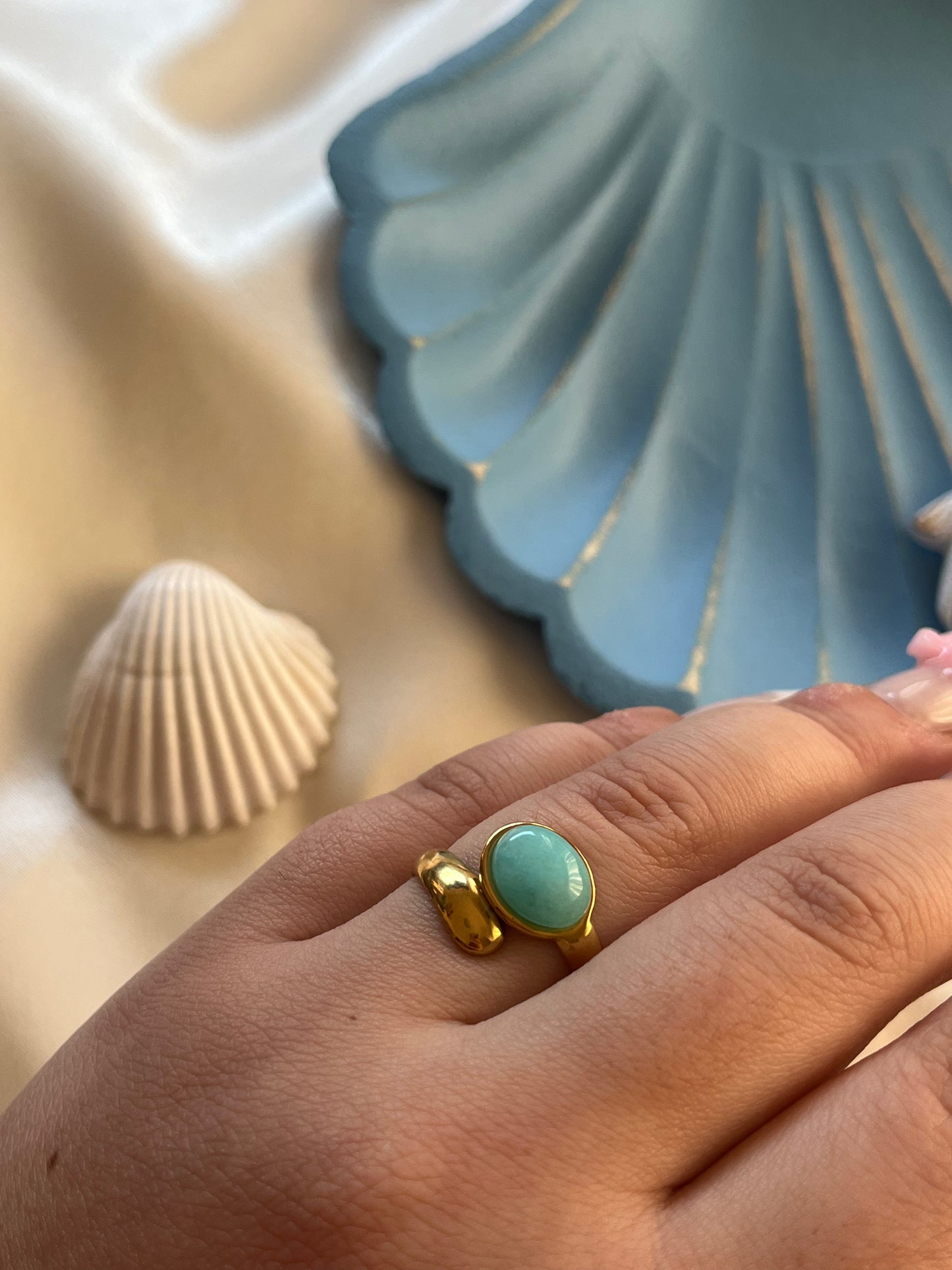 Steel Ring with Stone 'Ilana'
