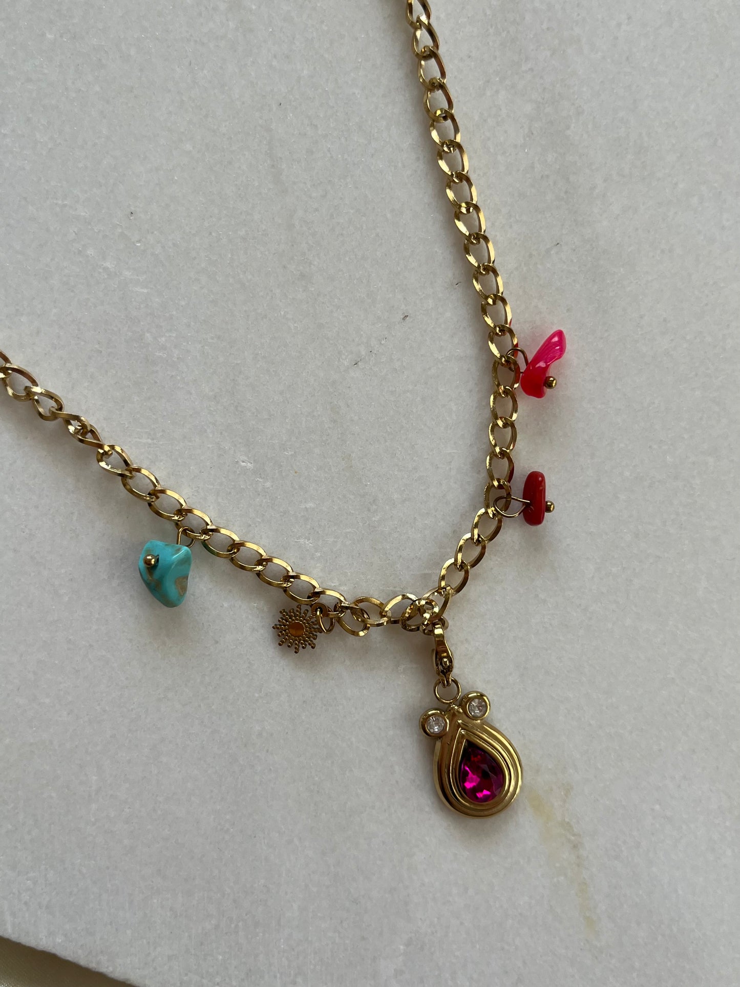 Κολιέ Ατσάλινο με Charms 'Zarela'