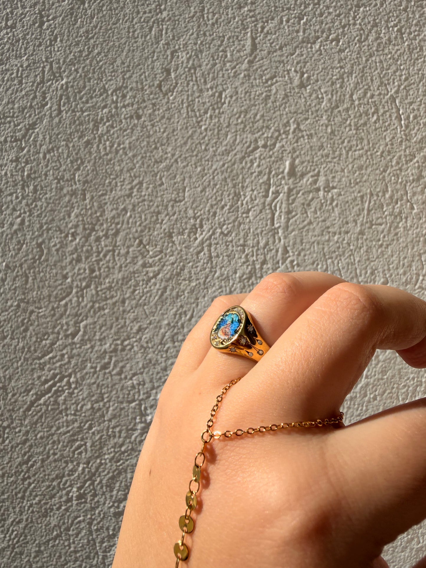 Δαχτυλίδι Ατσάλινο Vintage με Ζιργκον ‘Heirloom’