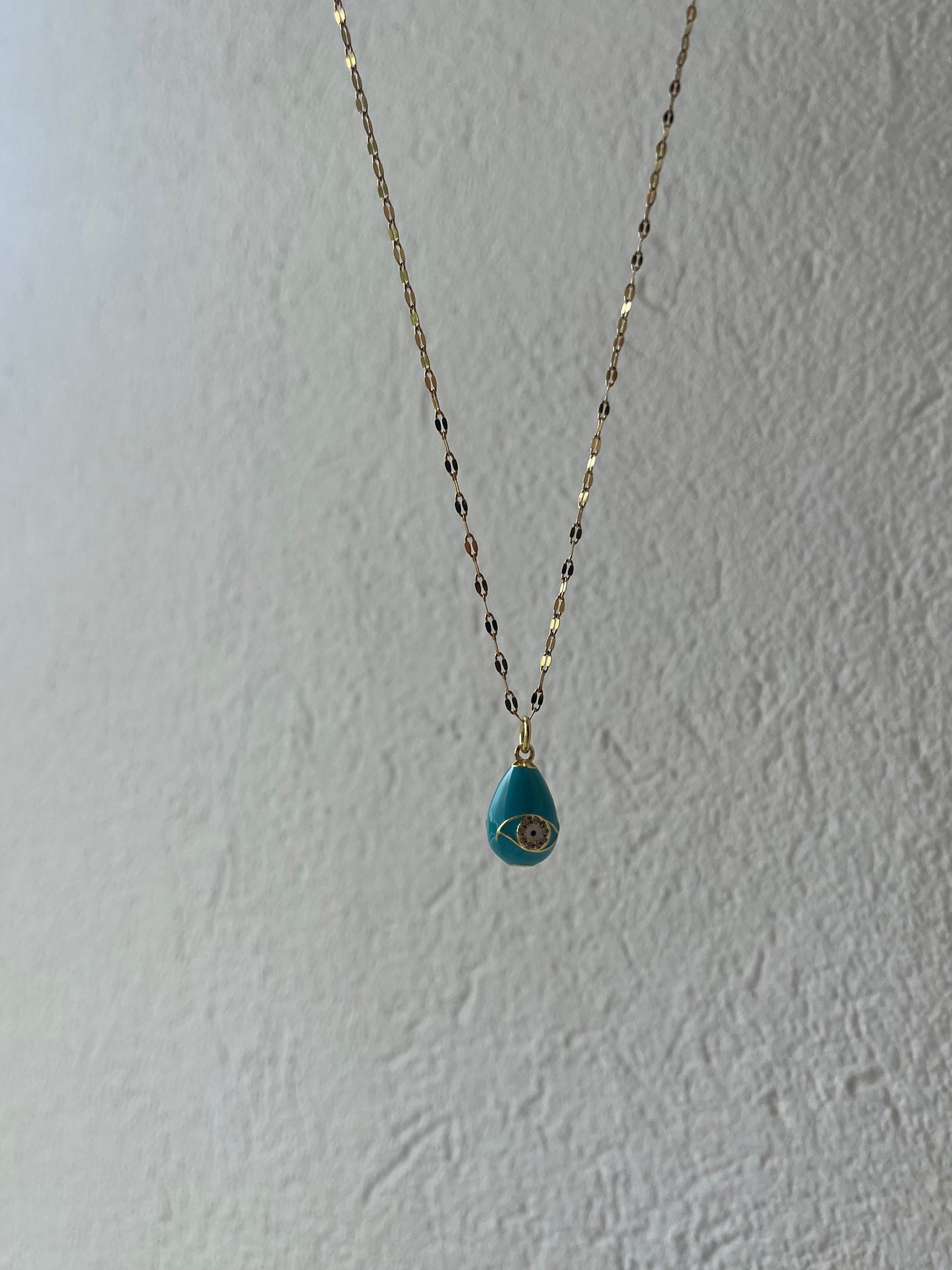 EVIL EYE CHARM – Stainless Steel Necklace with Evil Eye & Zircon