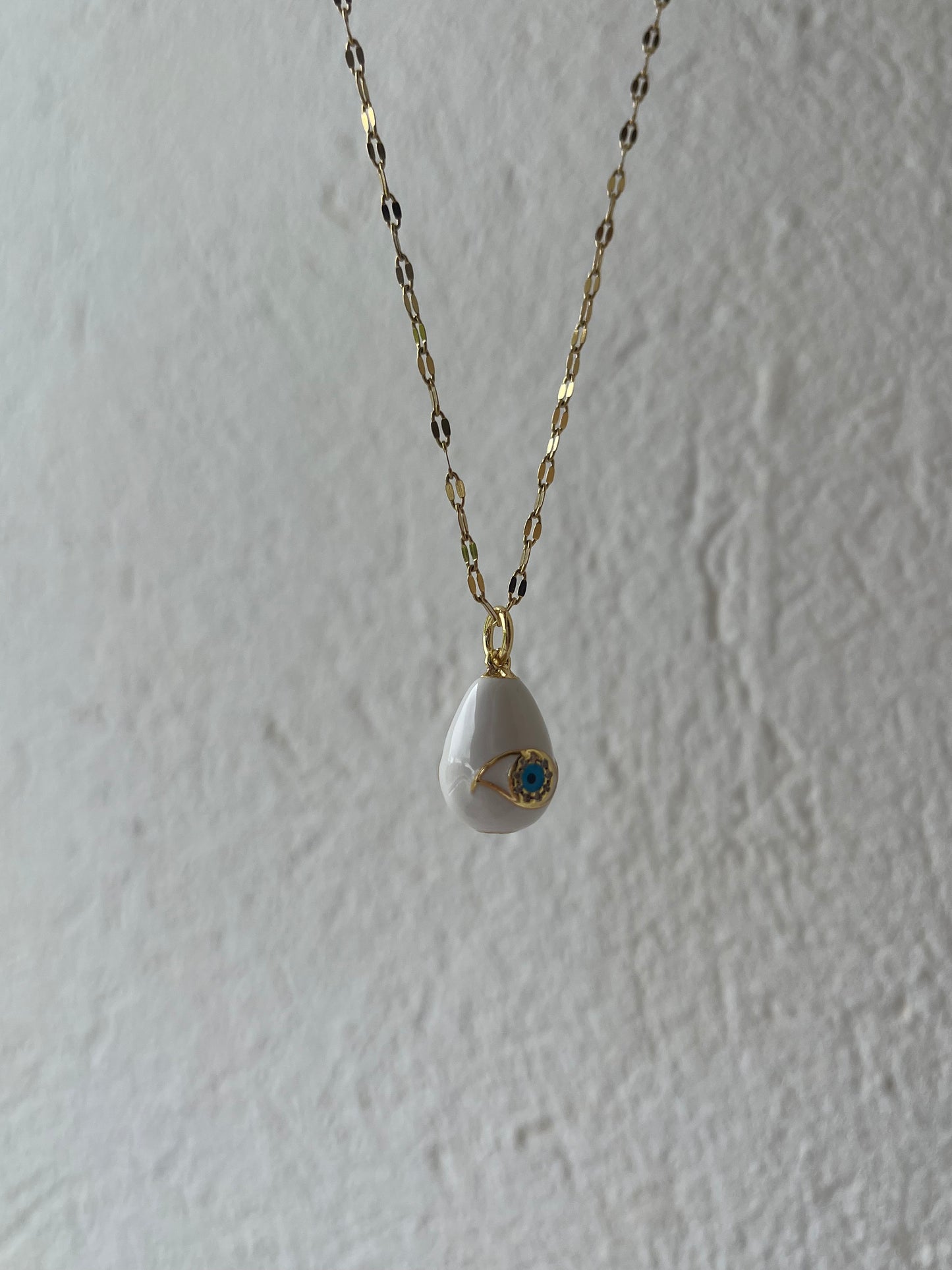 EVIL EYE CHARM – Stainless Steel Necklace with Evil Eye & Zircon
