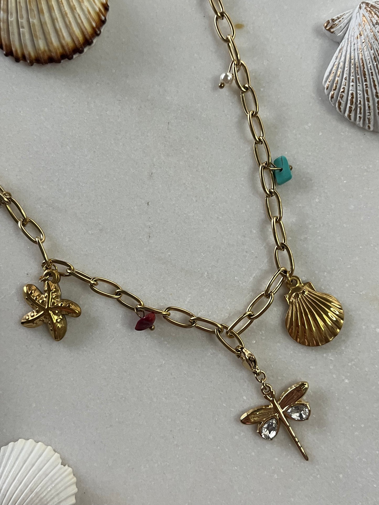 DRAGONFLY CHARMS – Κολιέ από Ανοξείδωτο Ατσάλι με Λιβελούλα