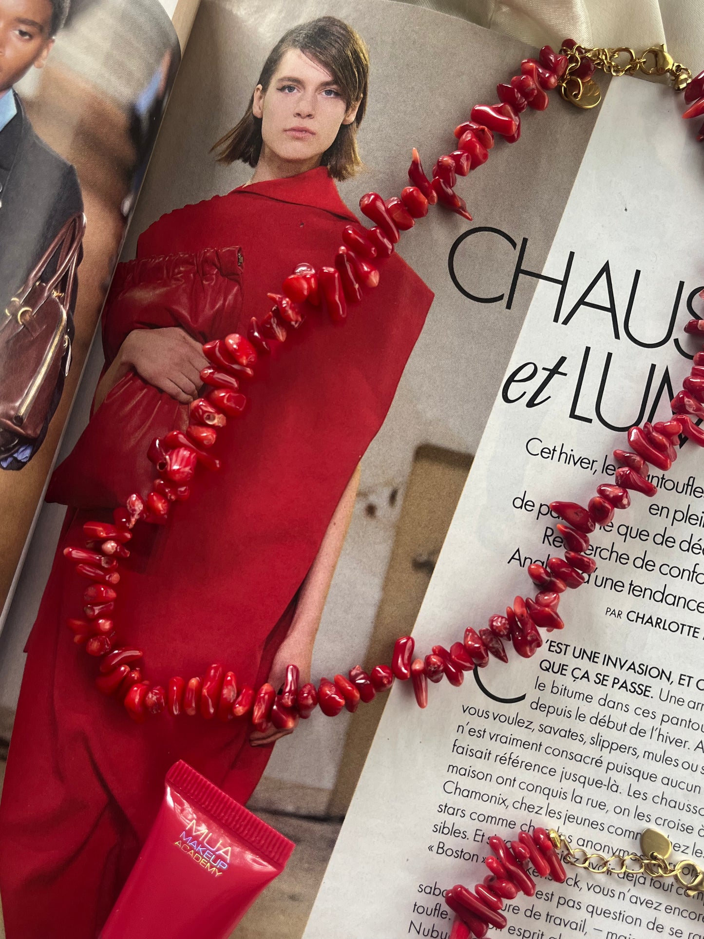Coral Necklace – Natural Beauty & Stainless Steel