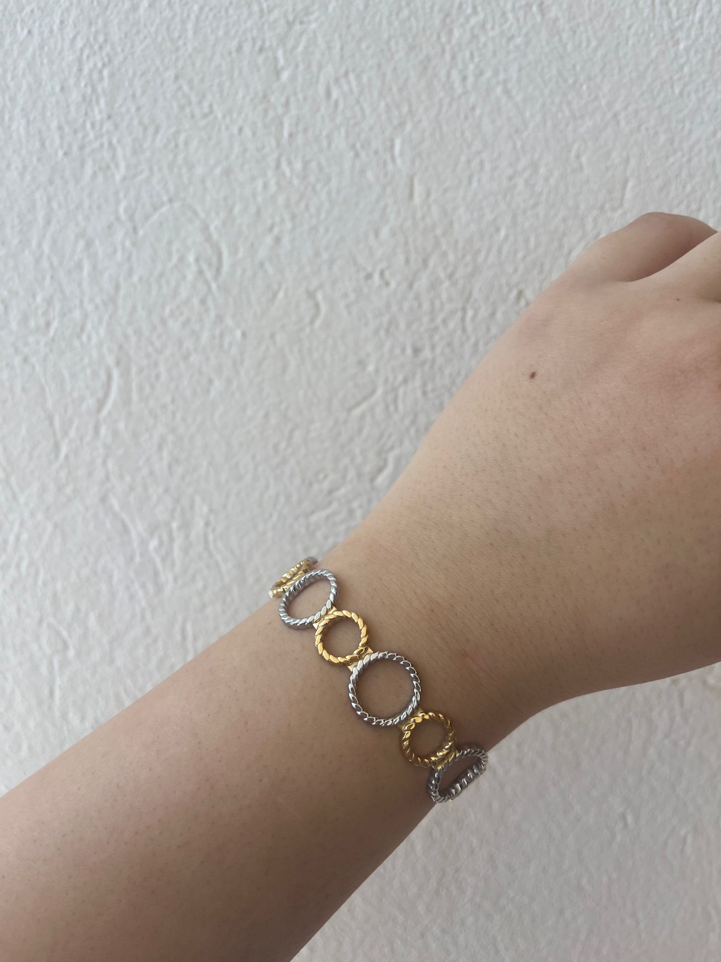 Steel Handcuff Bracelet 'Charlie' with Boho Style
