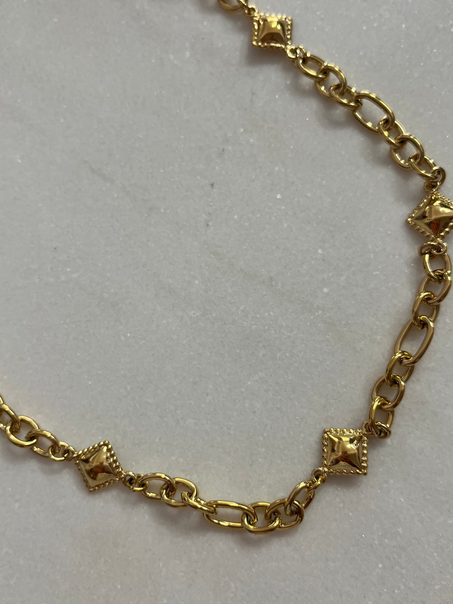 'Oriental' Steel Chain Necklace