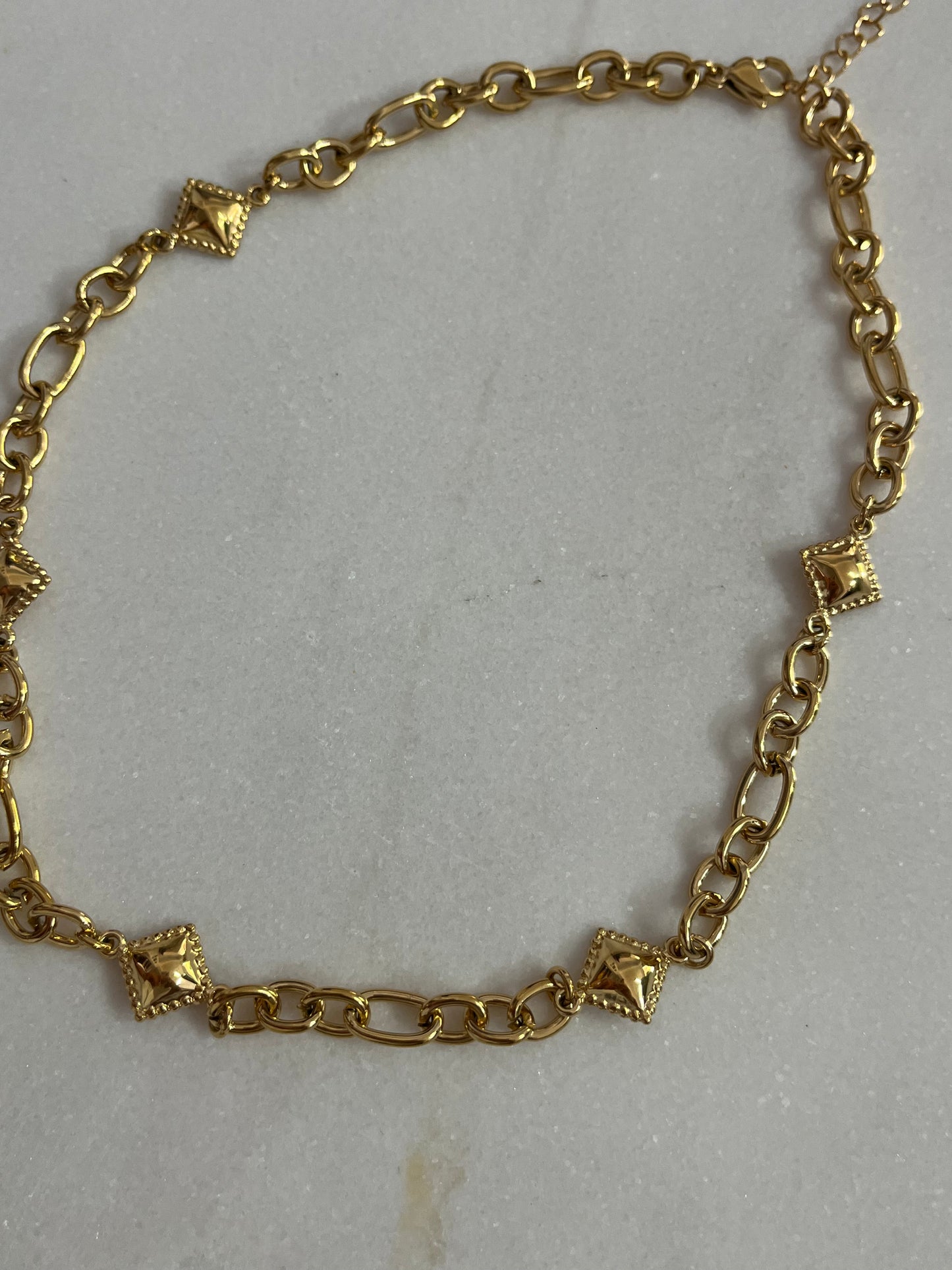 'Oriental' Steel Chain Necklace