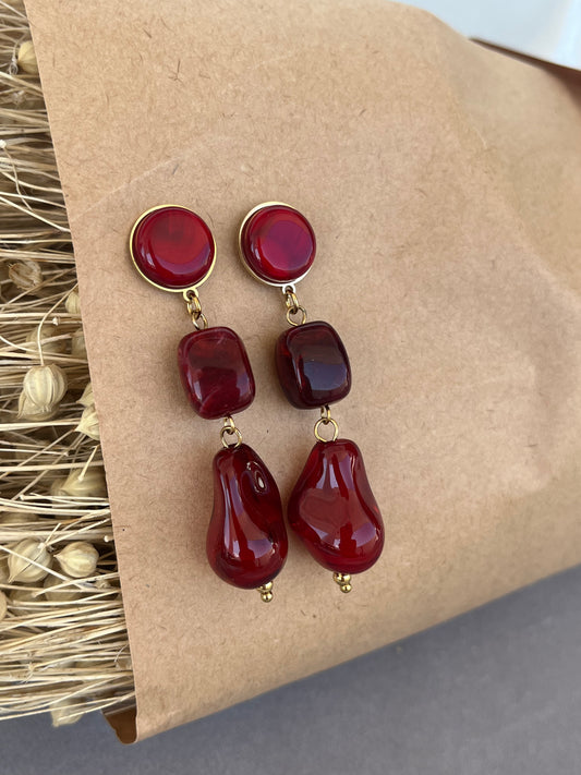 Σκουλαρίκια Ατσάλινα Κρεμαστά 'Taylor'