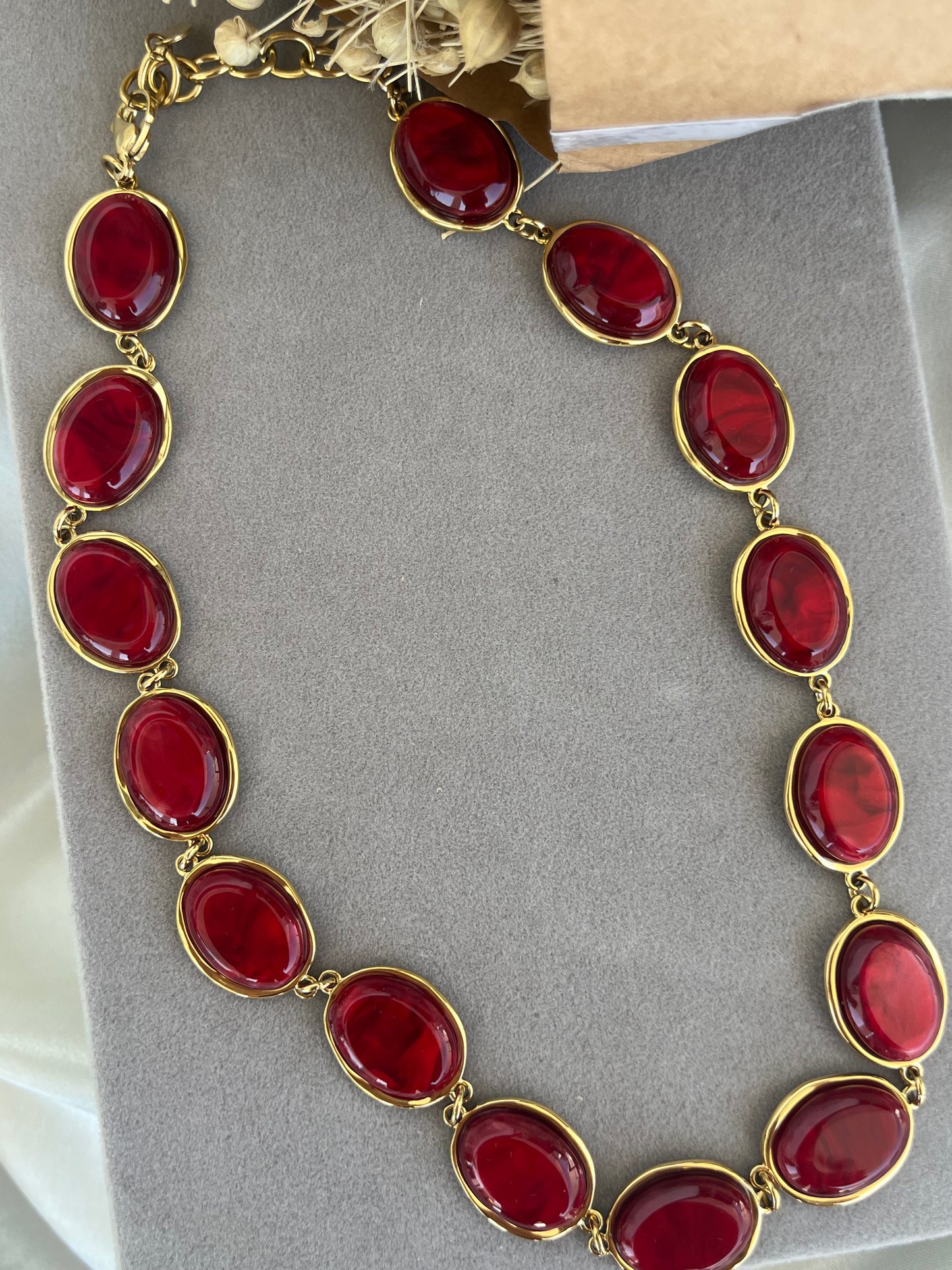 Κολιέ Ατσάλινο Statement με Πέτρες 'Soren'