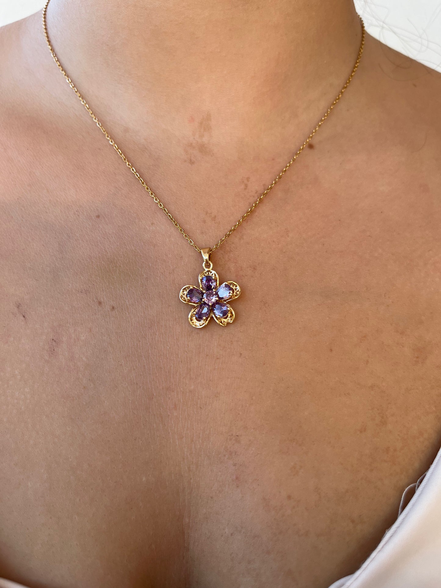 Κολιέ Ατσάλινο Αλυσίδα με Ζιργκόν 'Susannah'