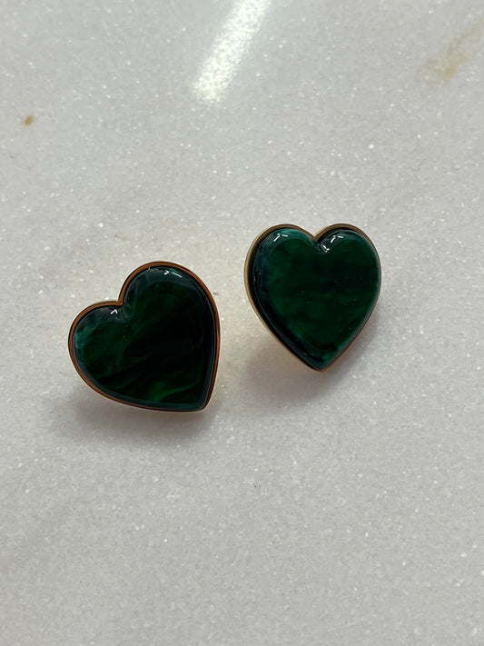 Steel Stud Earrings Heart