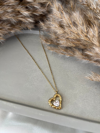 Steel Necklace with Zircon 'Promise'