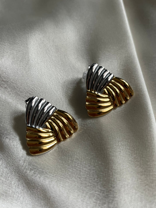 'Renia' Steel Stud Earrings
