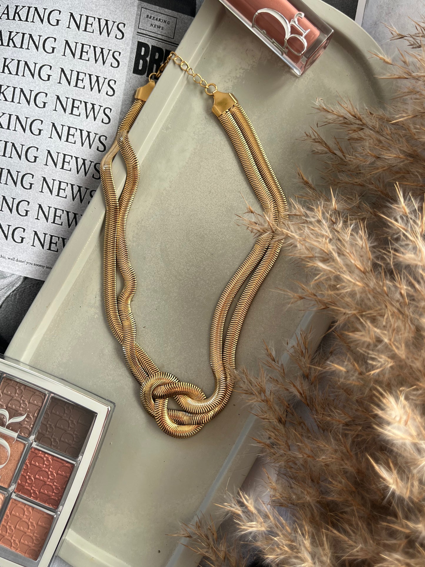 Κολιέ Ατσάλινο Αλυσίδα Φίδι 'Kolin'