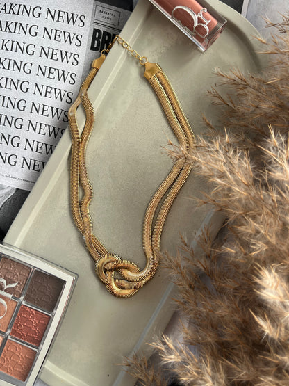 Κολιέ Ατσάλινο Αλυσίδα Φίδι 'Kolin'