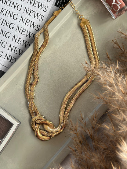 Κολιέ Ατσάλινο Αλυσίδα Φίδι 'Kolin'