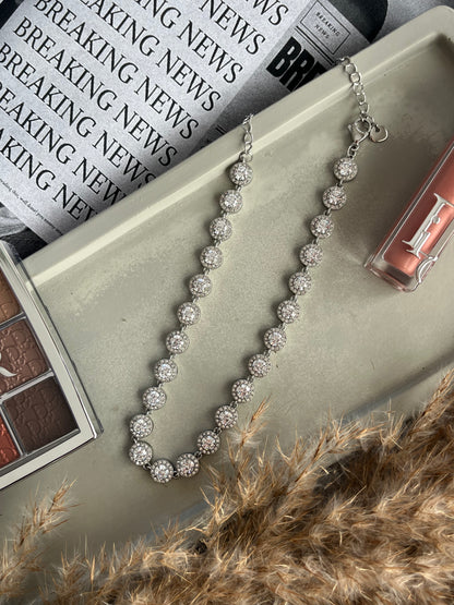 Κολιέ Ατσάλινο Ριβιέρα με Ζιργκόν 'Dazzle'