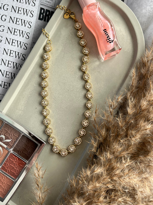 Κολιέ Ατσάλινο Ριβιέρα με Ζιργκόν 'Dazzle'