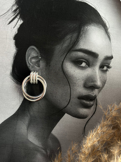 Σκουλαρίκια Ατσάλινα Καρφωτά Vintage 'Lydia'