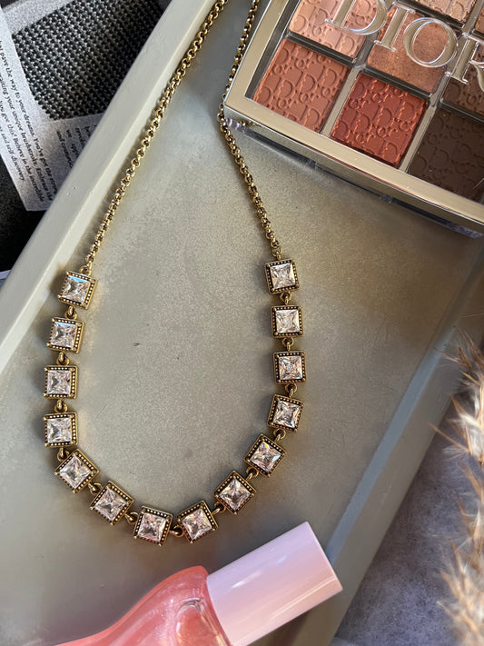 Κολιέ Ατσάλινο Ριβιέρα με Ζιργκόν 'Patricia'