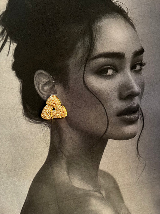 Σκουλαρίκια Ατσάλινα Καρφωτά με Ζιργκόν 'Icy Wave'