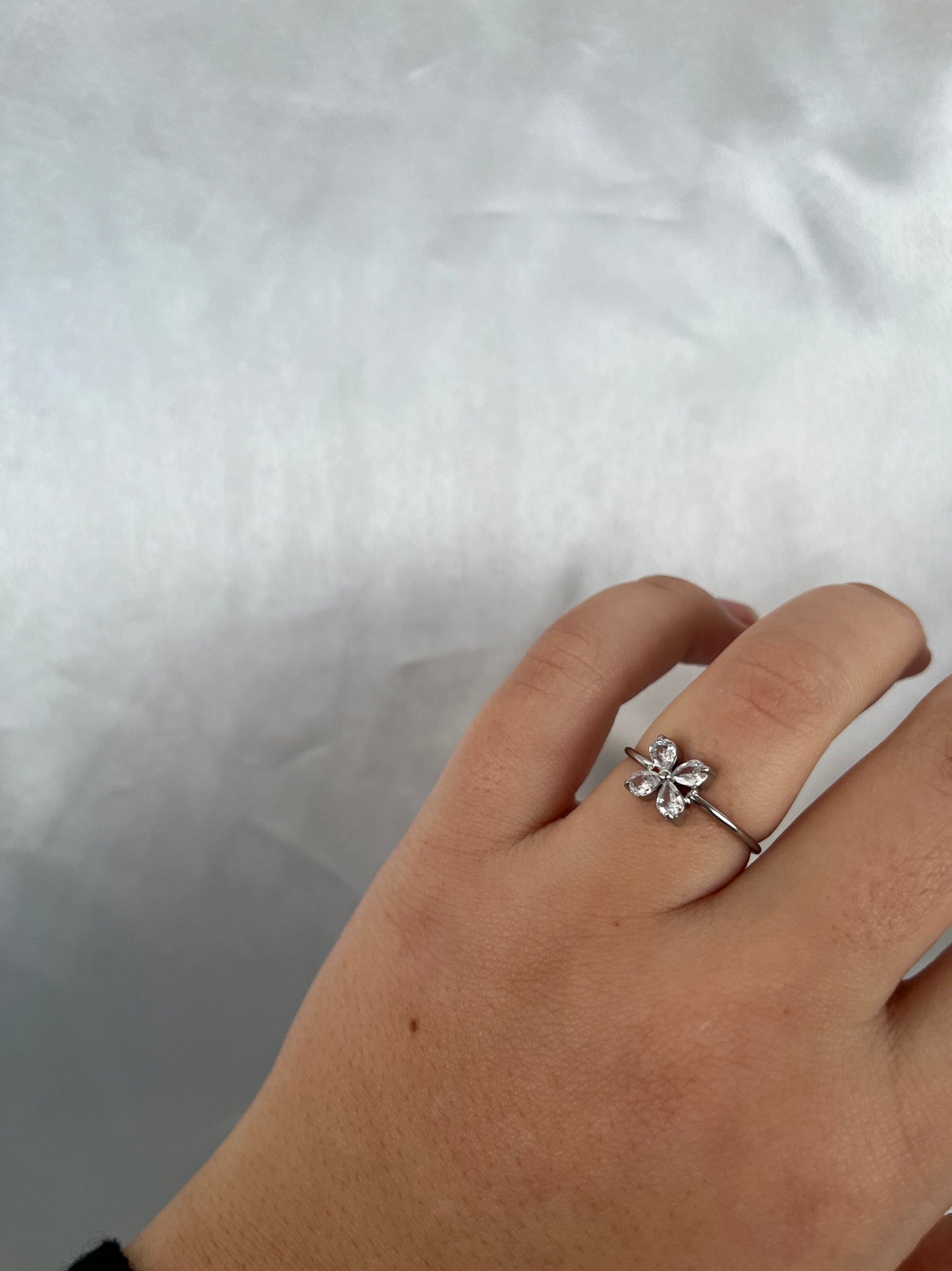 Δαχτυλίδι Ατσάλινο με Πέτρες Ζιργκόν 'Butterfly Wings'