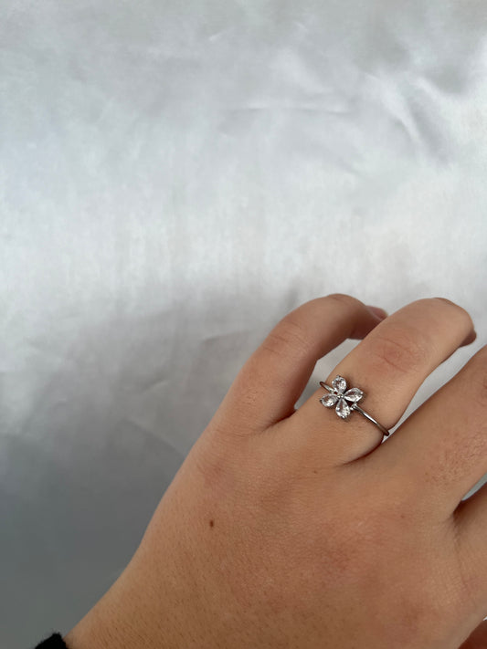 Δαχτυλίδι Ατσάλινο με Πέτρες Ζιργκόν 'Butterfly Wings'