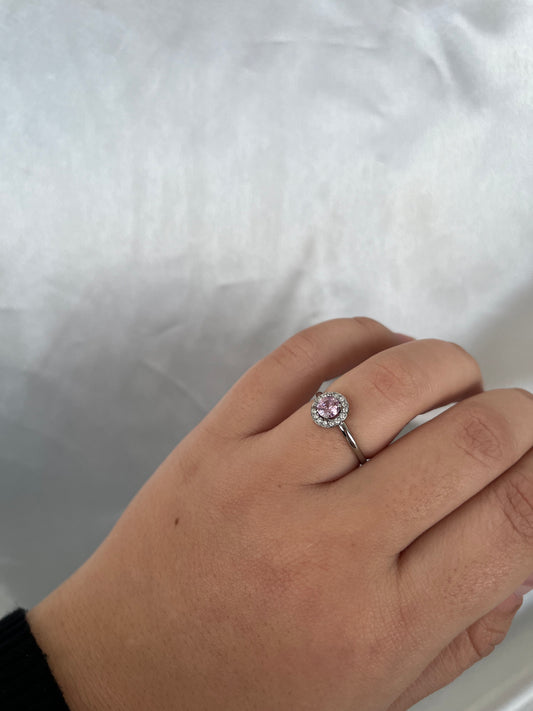 Δαχτυλίδι Ατσάλινο Μονόπετρο Ροζέτα 'Promise Ring'