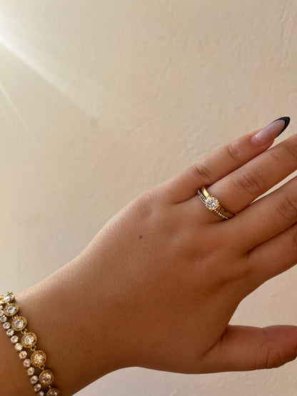 Δαχτυλίδι Ατσάλινο Μονόπετρο 'Eternal'